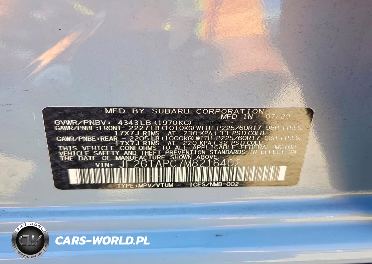2021 Subaru Crosstrek Premium VIN:JF2GTAPC7M8216402 - 12