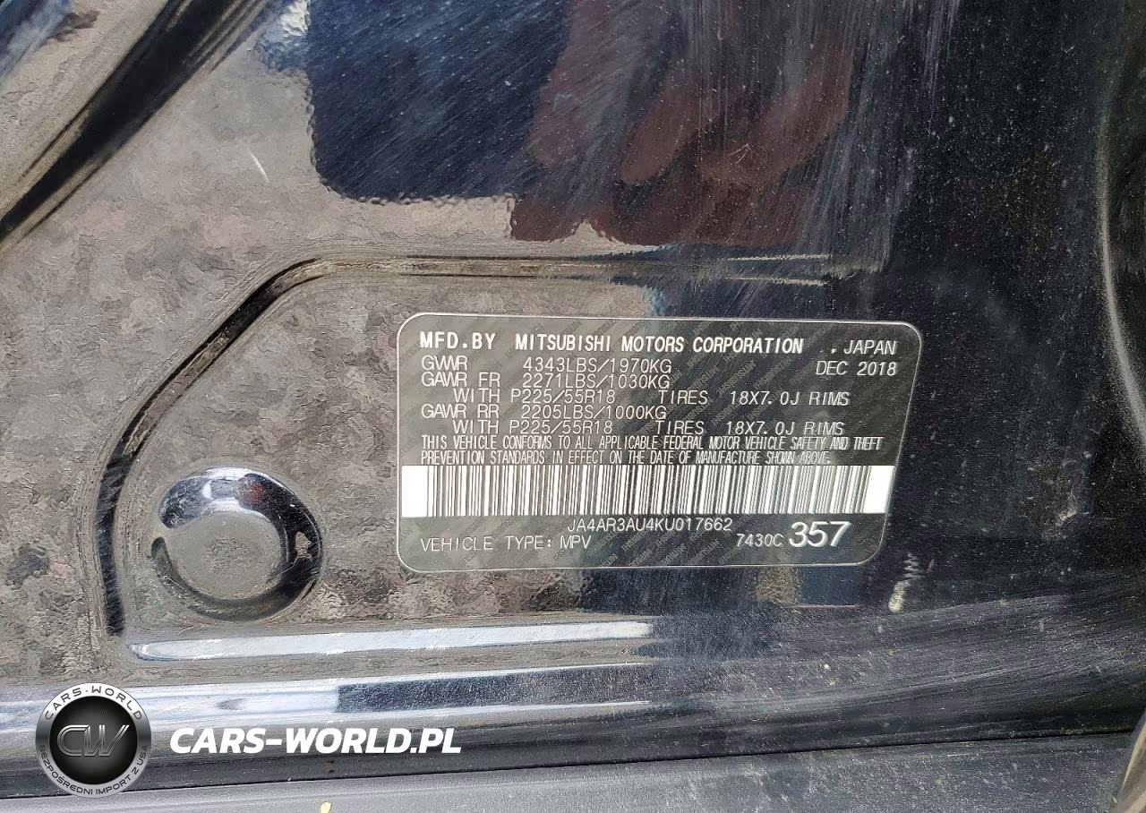 2019 Mitsubishi Outlander Sport Es VIN:JA4AR3AU4KU017662 - 13