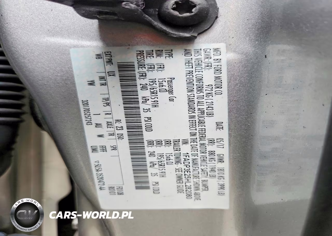 2017 Ford Focus S VIN:1FADP3E25HL282080 - 12