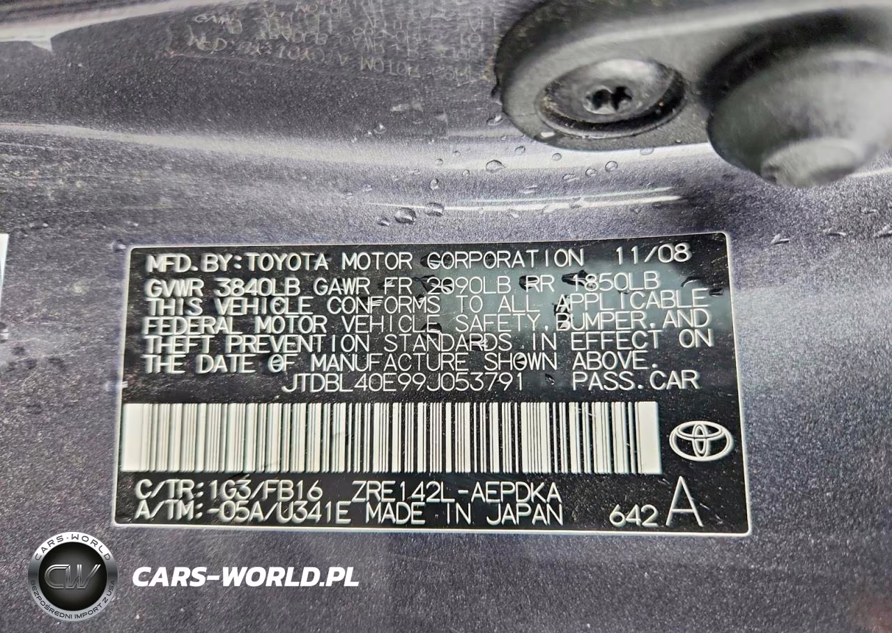 2009 Toyota Corolla Base VIN:JTDBL40E99J053791 - 12