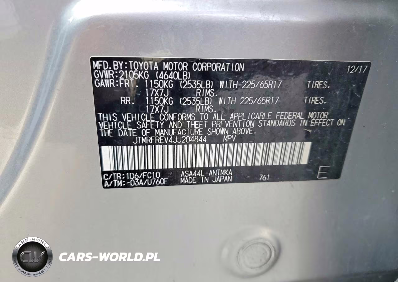 2018 Toyota Rav4 Xle VIN:JTMRFREV4JJ204844 - 13
