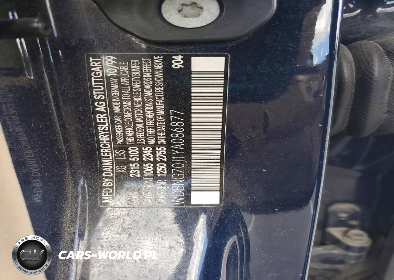 2000 Mercedes-Benz S 430 VIN:WDBNG70J1YA086877 - 12