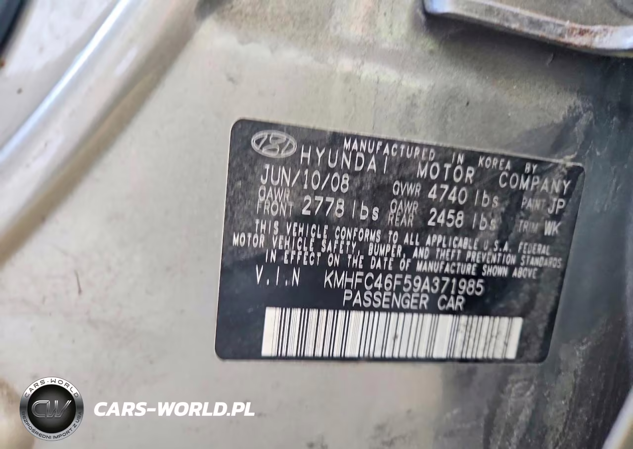 2009 Hyundai Azera Limited VIN:KMHFC46F59A371985 - 12