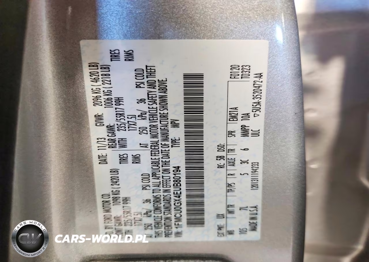 2014 Ford Escape Se VIN:1FMCU0GX4EUB80194 - 13