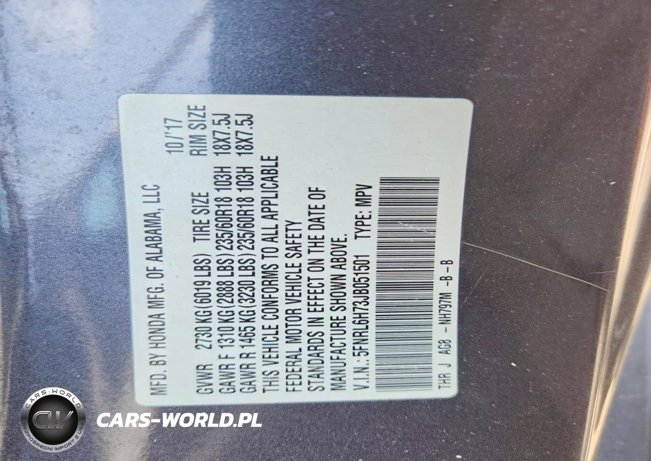 2018 Honda Odyssey Exl VIN:5FNRL6H73JB051501 - 13