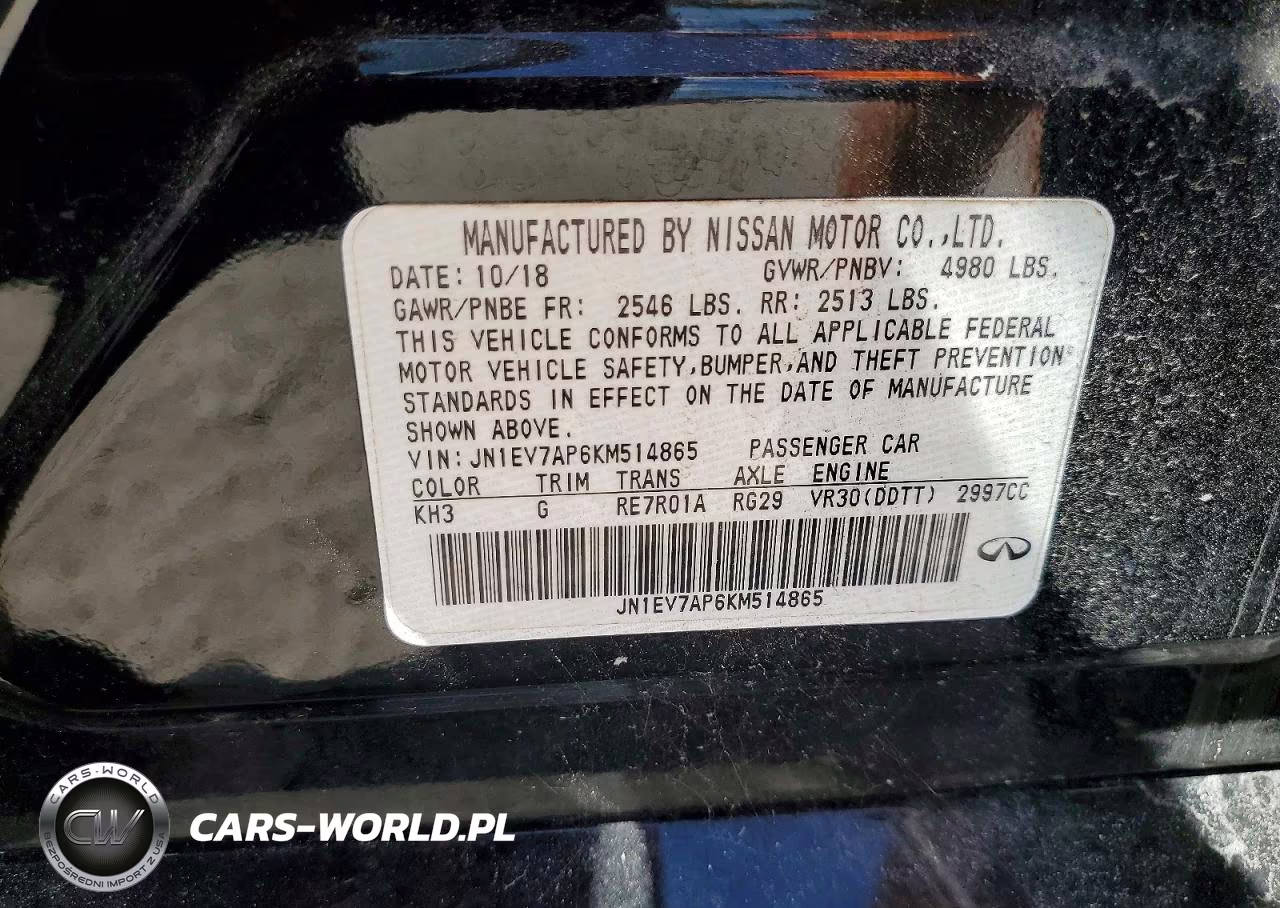 2019 Infiniti Q50 Luxe VIN:JN1EV7AP6KM514865 - 12