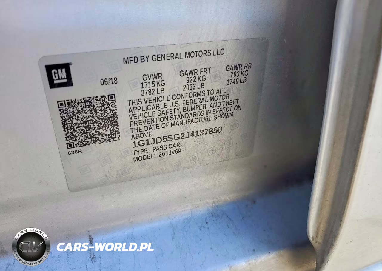 2018 Chevrolet Sonic Lt VIN:1G1JD5SG2J4137850 - 12