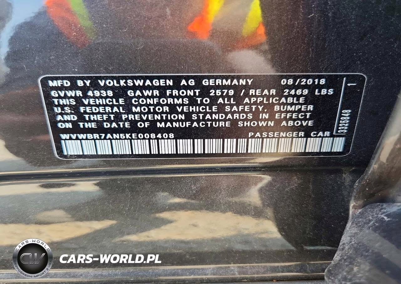 2019 Volkswagen Arteon Se VIN:WVWBR7AN5KE008408 - 13