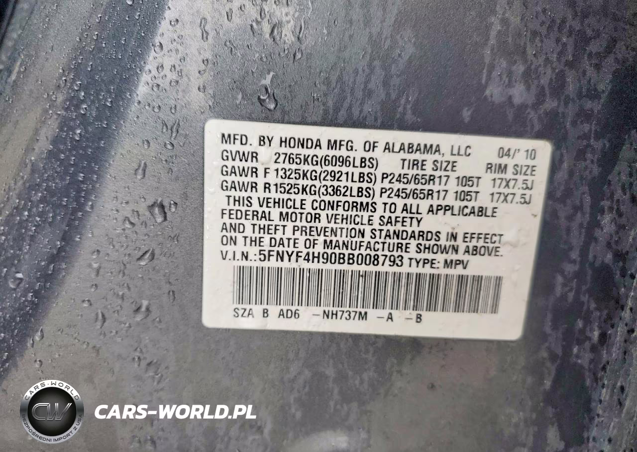 2011 Honda Pilot Touring VIN:5FNYF4H90BB008793 - 14