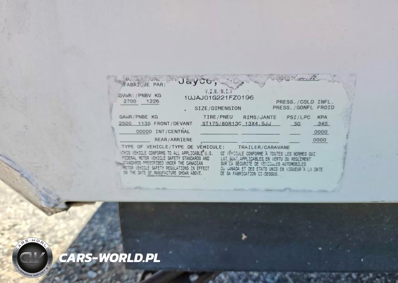 2002 Jayc Recreational Vehicle (Rv) VIN:1UJAJ01G221FZ0196 - 10
