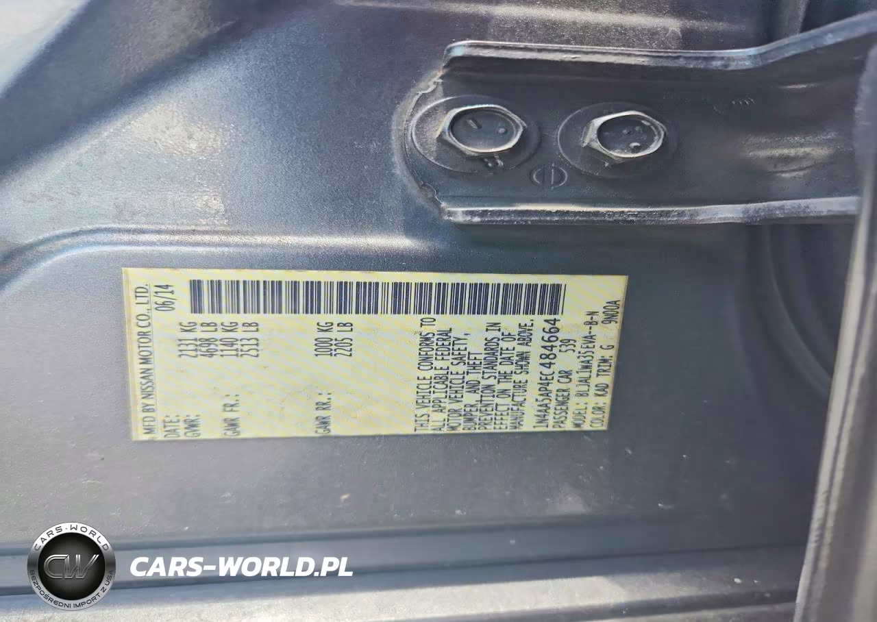 2014 Nissan Maxima 3.5 Sv VIN:1N4AA5AP4EC484664 - 12