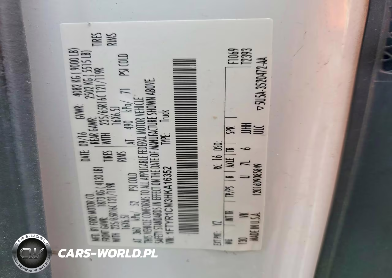 2017 Ford Transit 250 Delivery Van VIN:1FTYR1CM3HKA16352 - 13