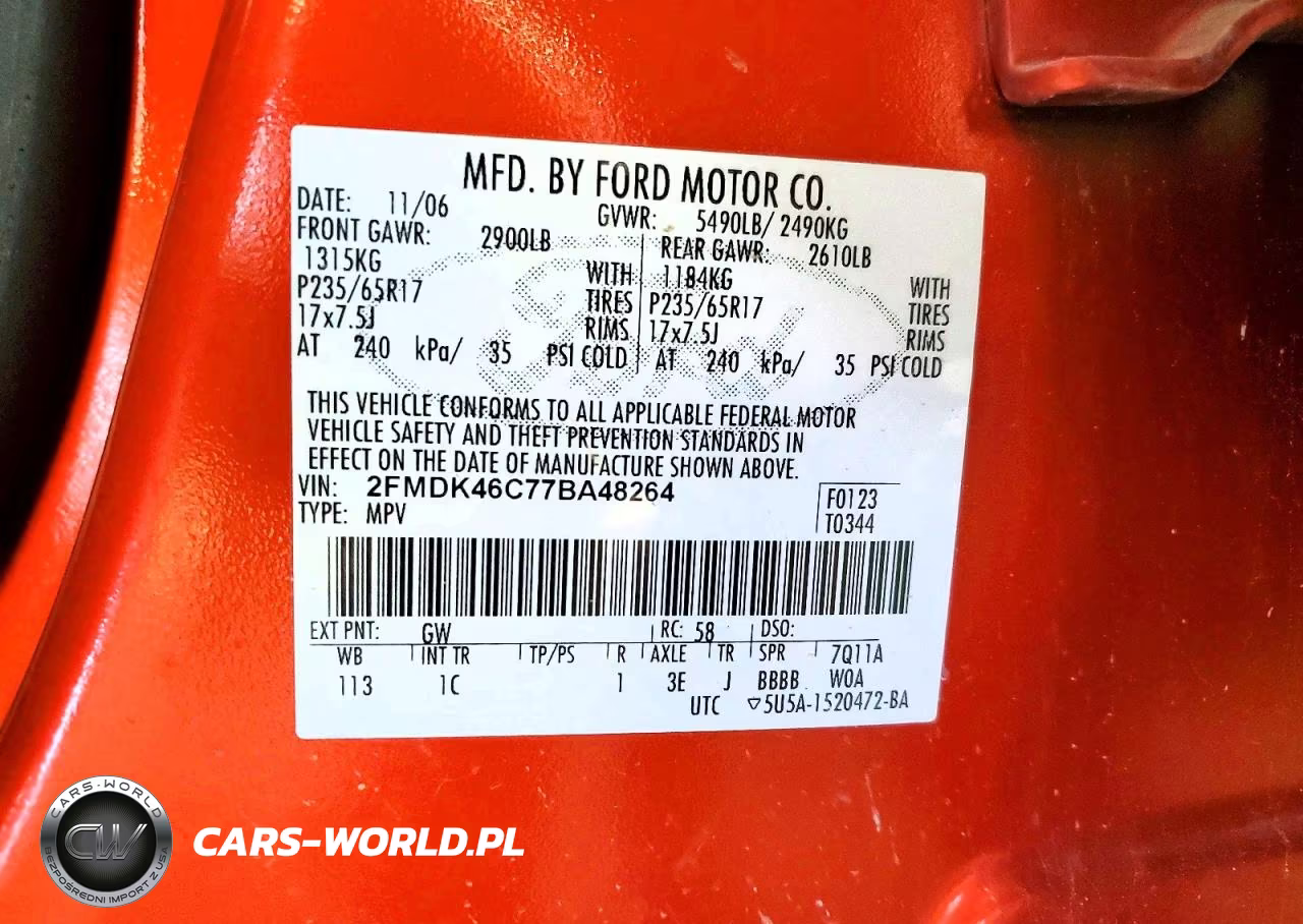 2007 Ford Edge Se VIN:2FMDK46C77BA48264 - 13