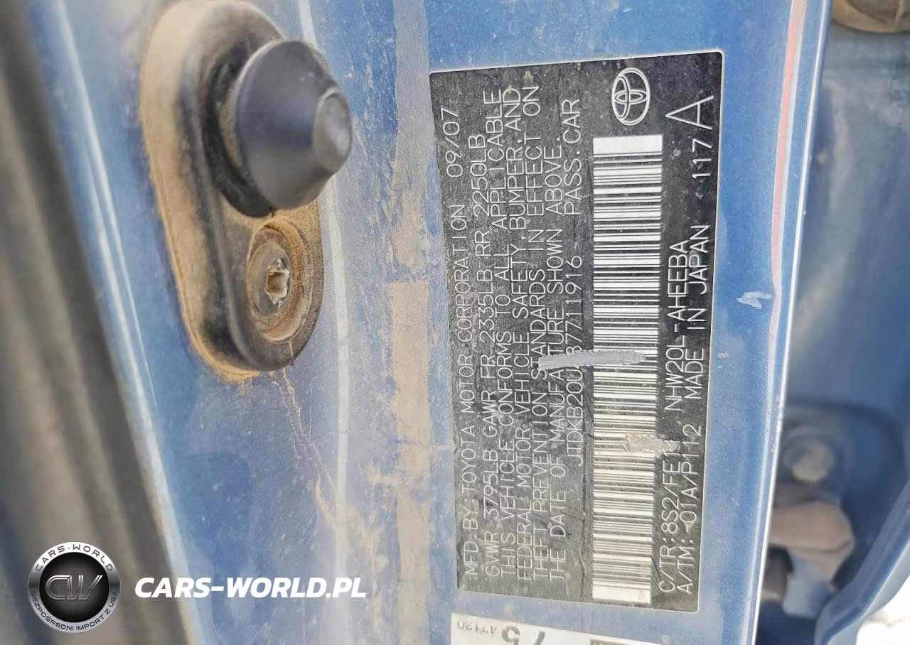 2008 Toyota Prius Base VIN:JTDKB20U487711916 - 12