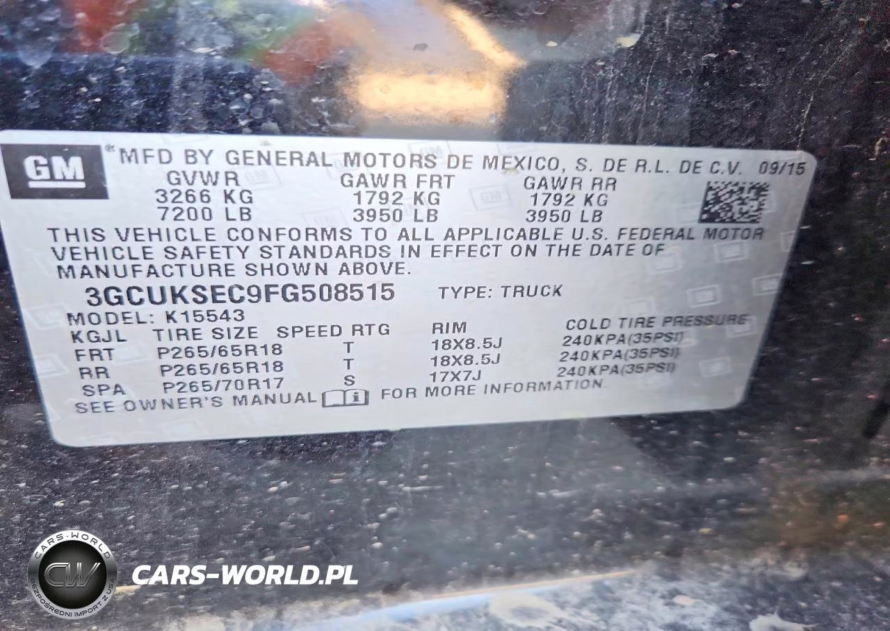 2015 Chevrolet Silverado K1500 Ltz VIN:3GCUKSEC9FG508515 - 12