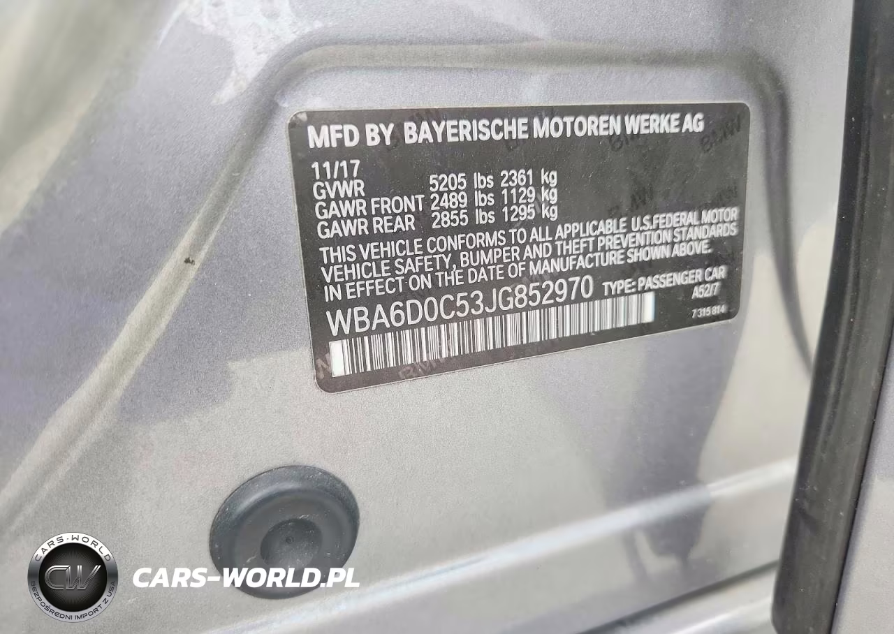 2018 BMW 640 I Gran Coupe VIN:WBA6D0C53JG852970 - 13