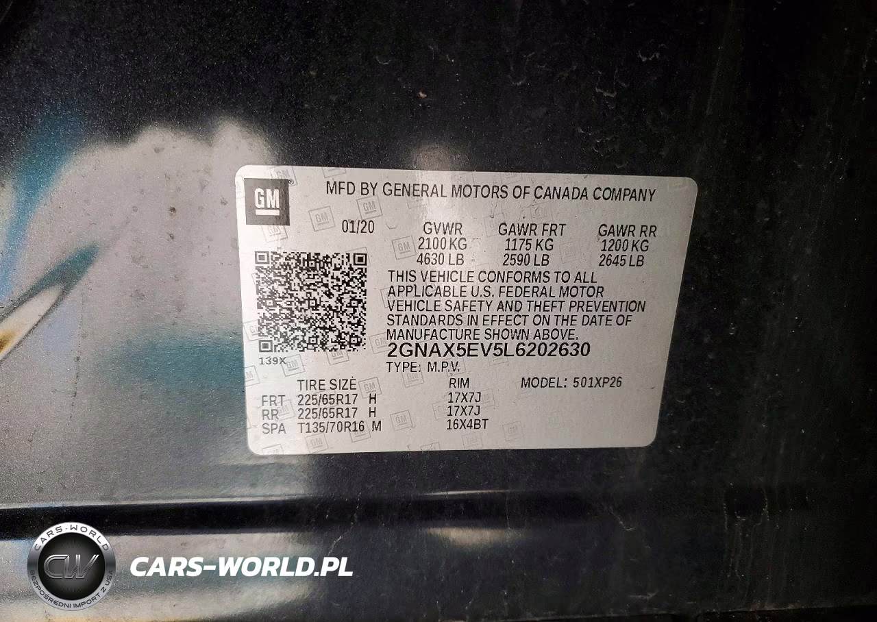 2020 Chevrolet Equinox VIN:2GNAX5EV5L6202630 - 13