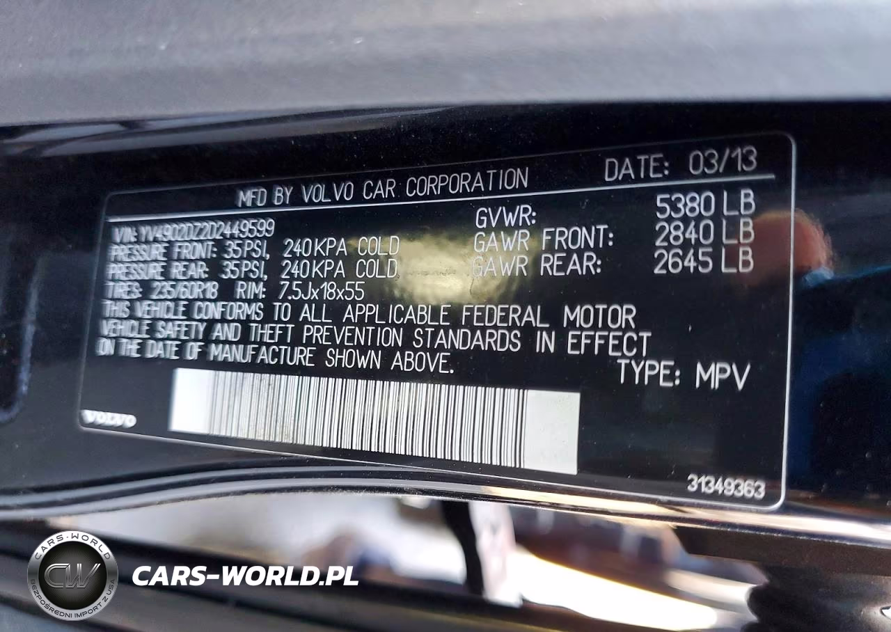2013 Volvo Xc60 T6 VIN:YV4902DZ2D2449599 - 13