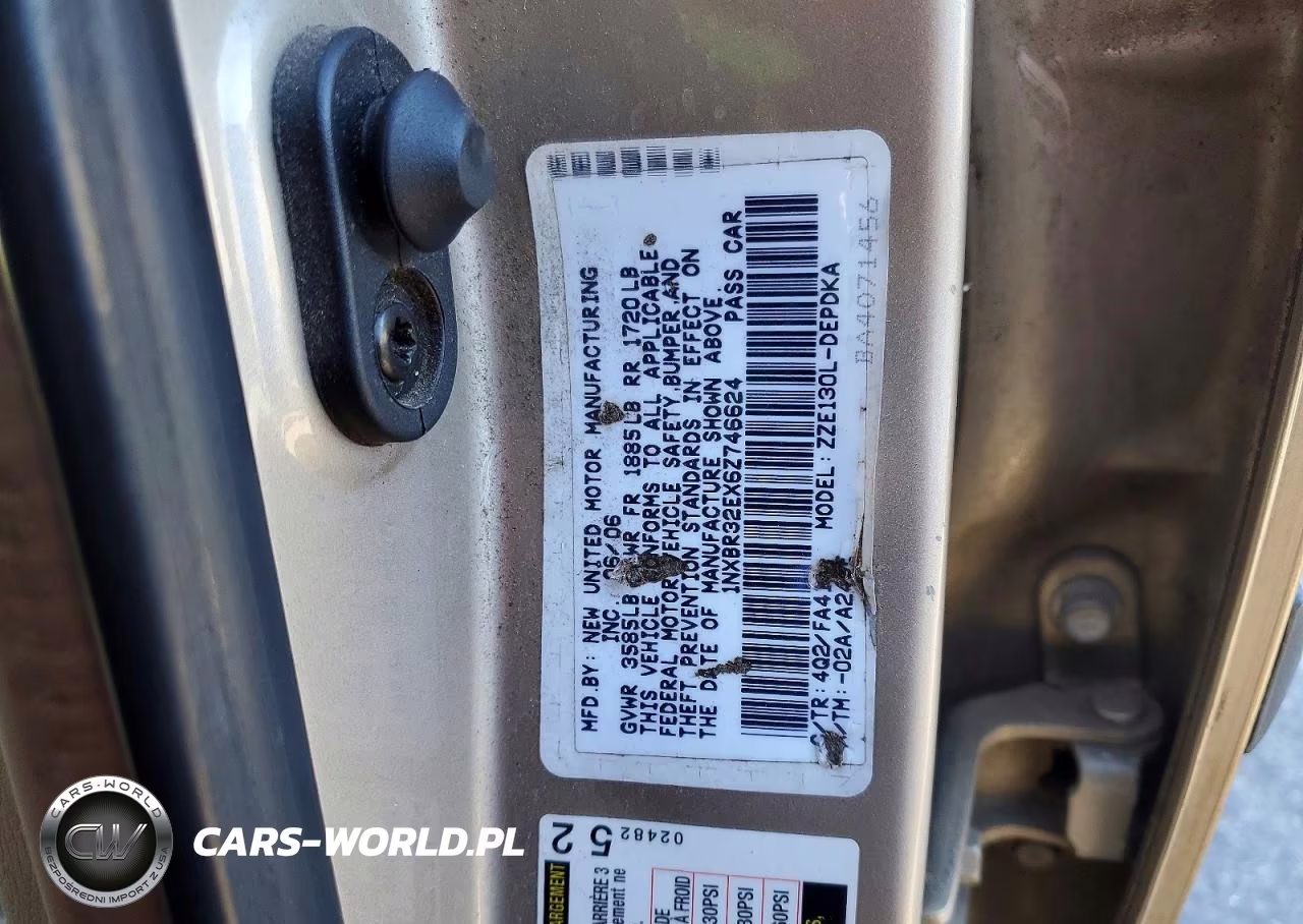 2006 Toyota Corolla Ce VIN:1NXBR32EX6Z746624 - 12