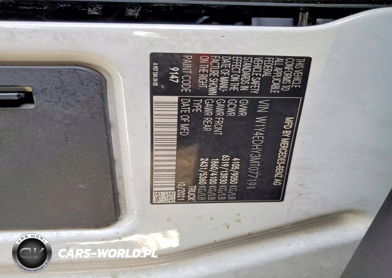 2021 Mercedes-Benz Sprinter 2500 VIN:W1Y4EDHY3MT077191 - 12