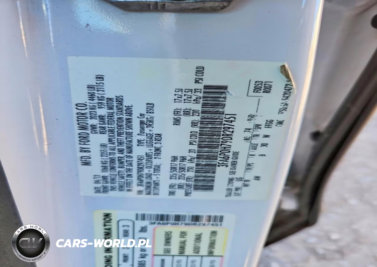 2013 Ford Fusion Se VIN:3FA6P0H79DR297451 - 12