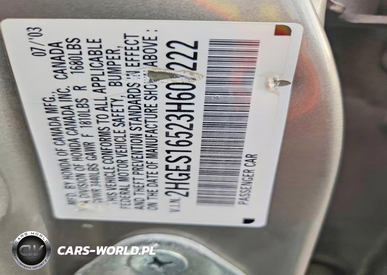 2003 Honda Civic Lx VIN:2HGES16523H607222 - 12
