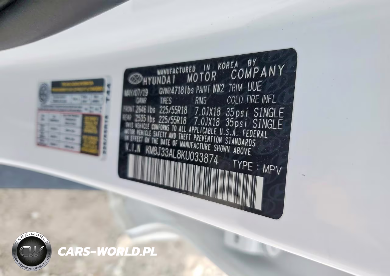 2019 Hyundai Tucson Sel VIN:KM8J33AL8KU033874 - 12