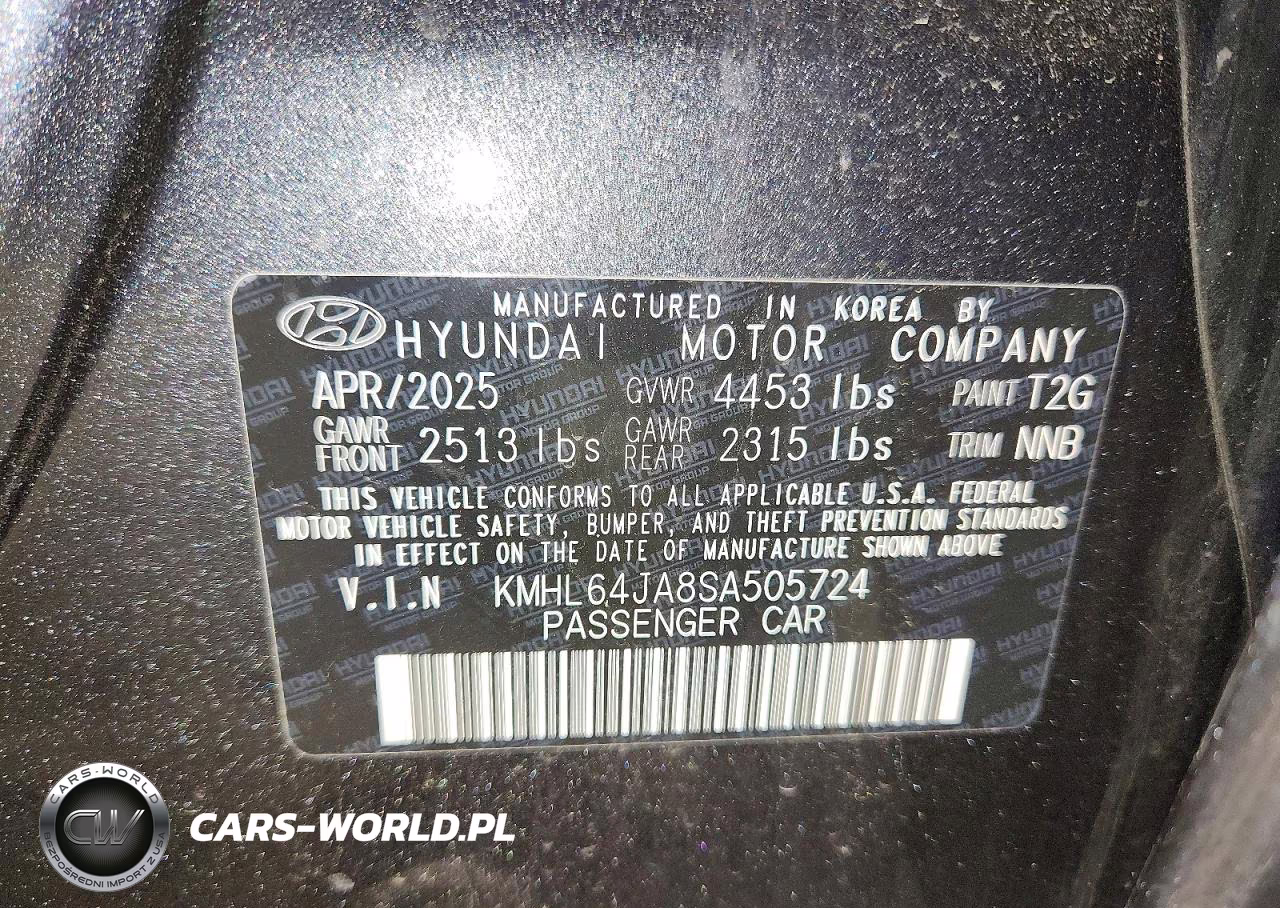2025 Hyundai Sonata Sel VIN:KMHL64JA8SA505724 - 12