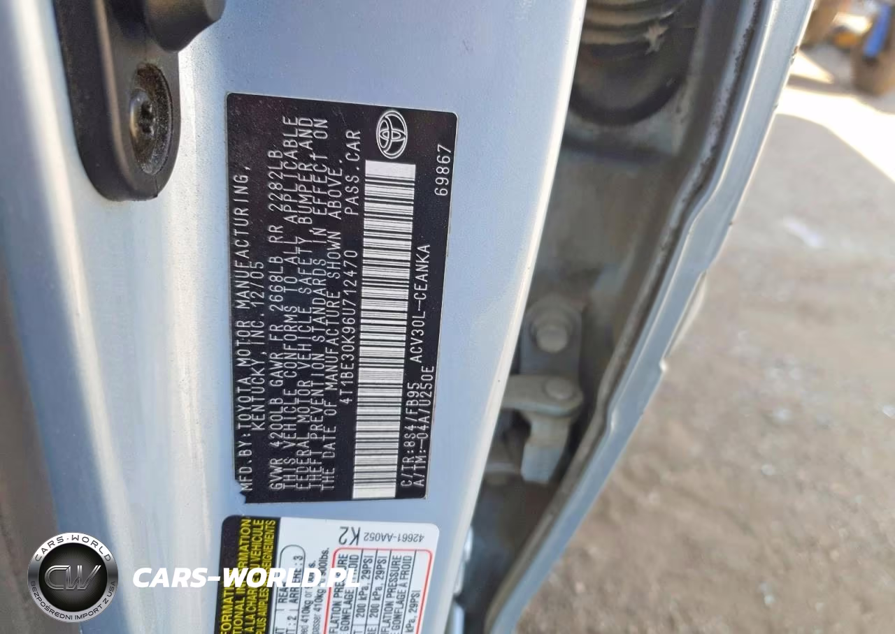 2006 Toyota Camry Le VIN:4T1BE30K96U712470 - 12