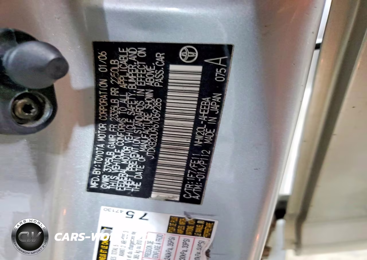 2006 Toyota Prius Base VIN:JTDKB20U967069285 - 12