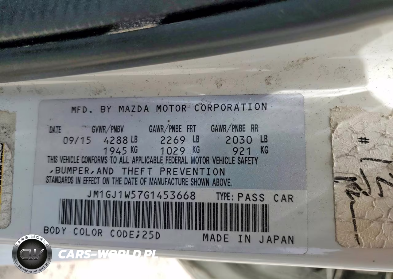 2016 Mazda 6 Grand Touring VIN:JM1GJ1W57G1453668 - 12