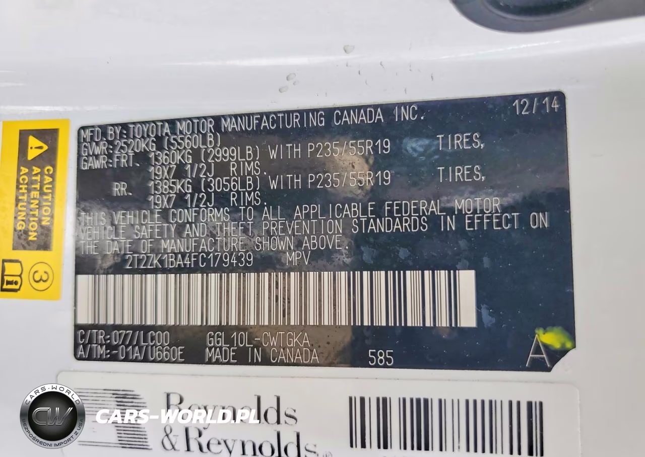 2015 Lexus Rx 350 VIN:2T2ZK1BA4FC179439 - 14