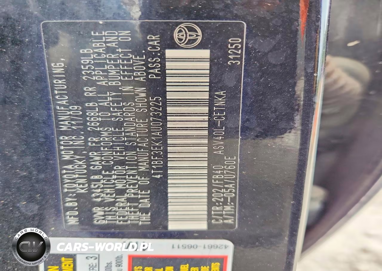 2010 Toyota Camry Le VIN:4T1BF3EK1AU073225 - 12
