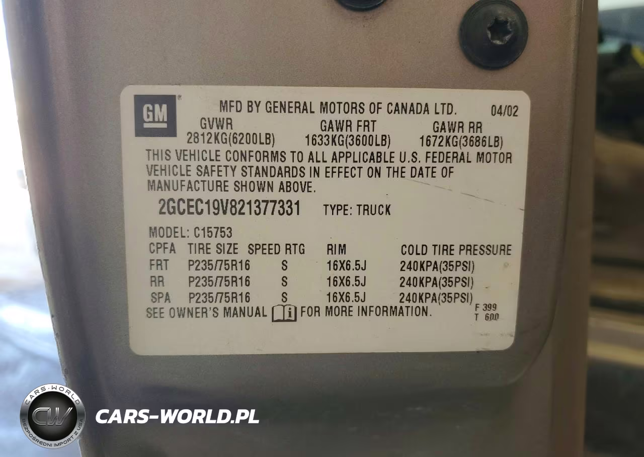 2002 Chevrolet Silverado C1500 VIN:2GCEC19V821377331 - 12