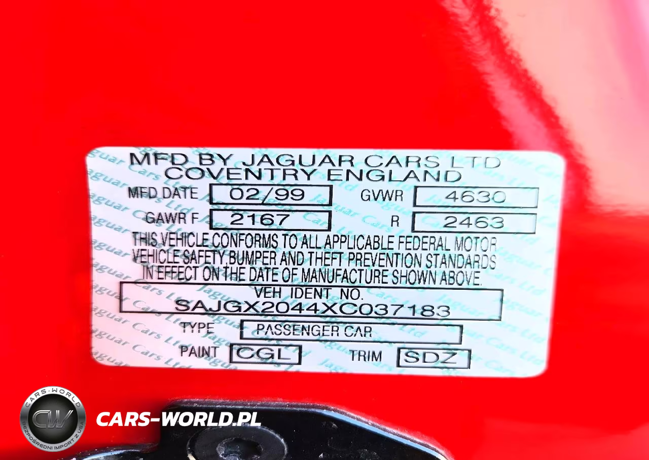 1999 Jaguar Xk8 VIN:SAJGX2044XC037183 - 12