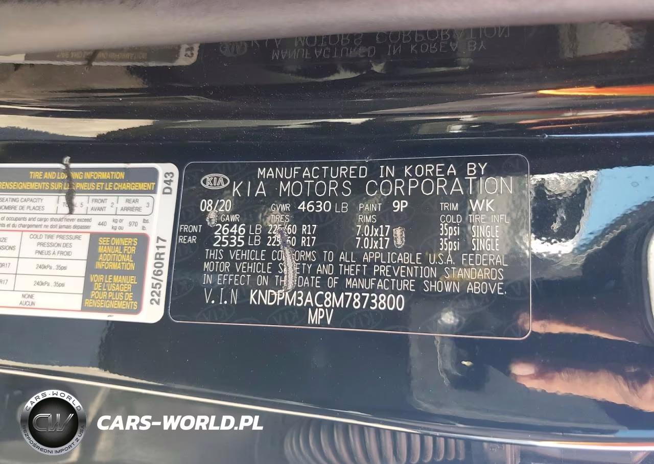 2021 Kia Sportage Lx VIN:KNDPM3AC8M7873800 - 13