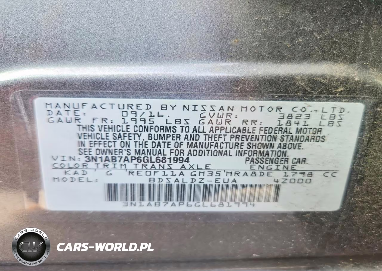 2016 Nissan Sentra Sv VIN:3N1AB7AP6GL681994 - 13