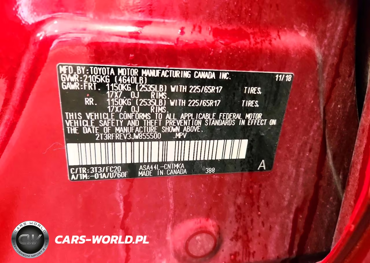 2018 Toyota Rav4 Xle VIN:2T3RFREV3JW855500 - 13