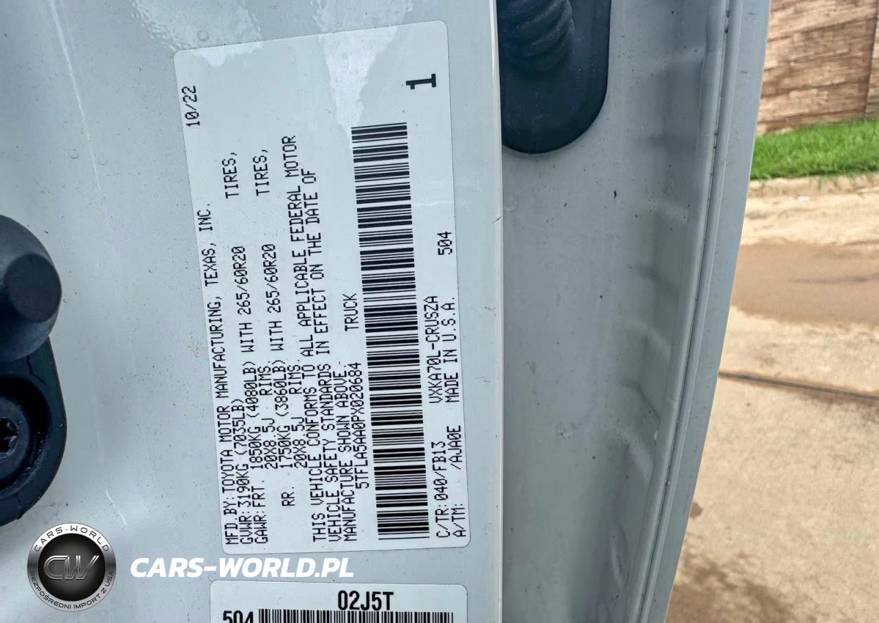 2023 Toyota Tundra Sr5 VIN:5TFLA5AA0PX020684 - 10