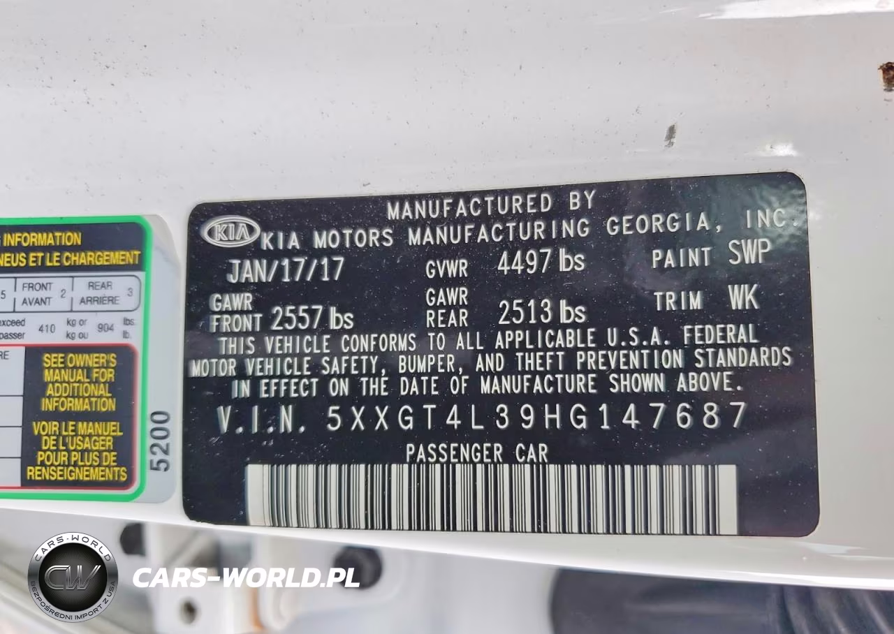 2017 Kia Optima Lx VIN:5XXGT4L39HG147687 - 13