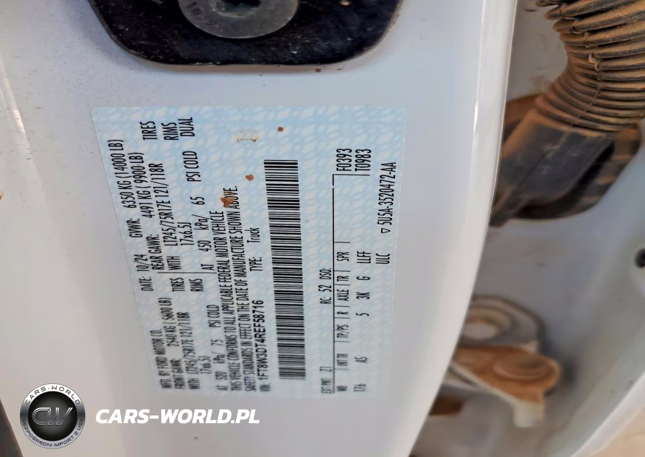 2024 Ford F350 Super Duty VIN:1FT8W3DT4REF58716 - 13