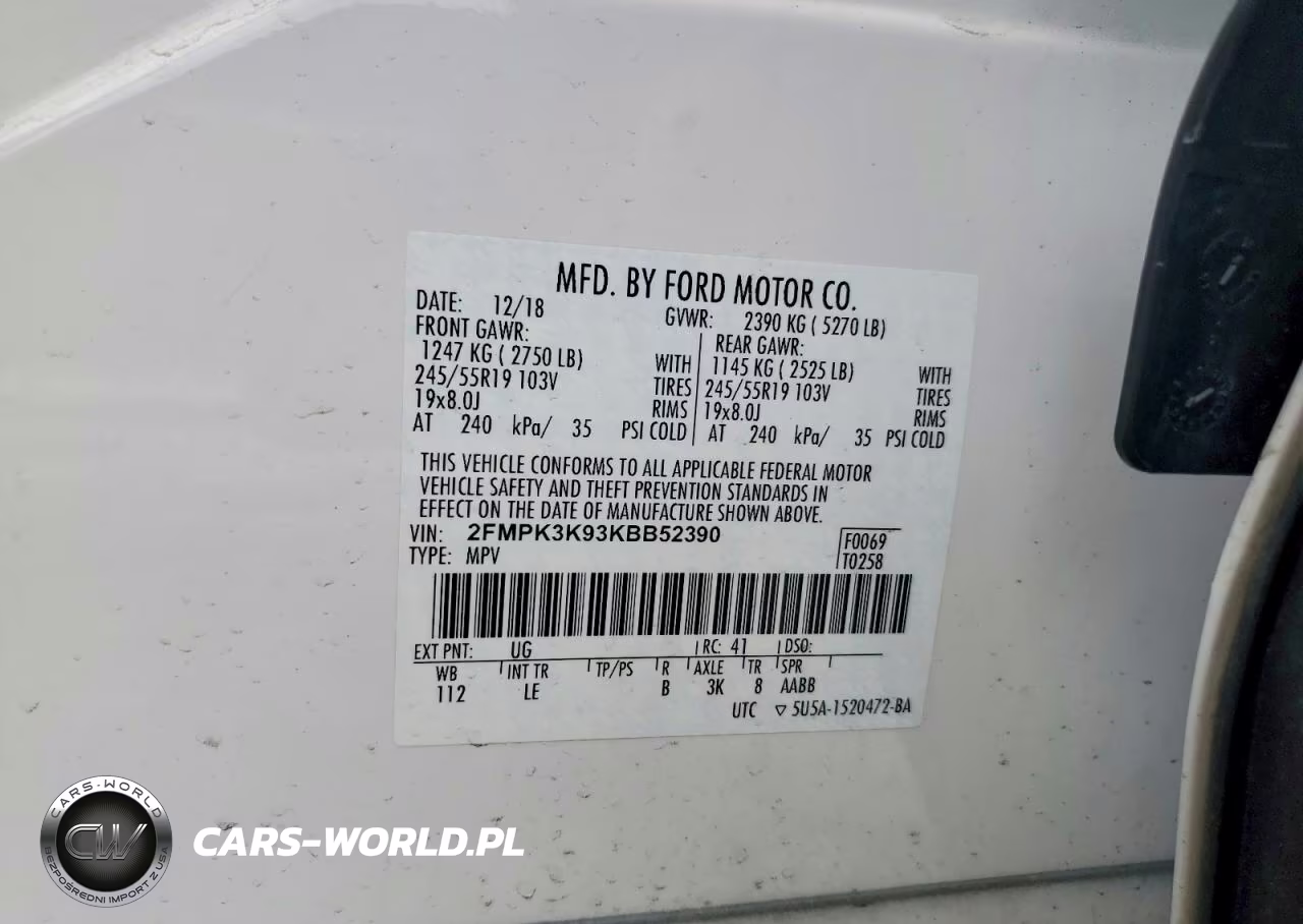 2019 Ford Edge Titanium VIN:2FMPK3K93KBB52390 - 13