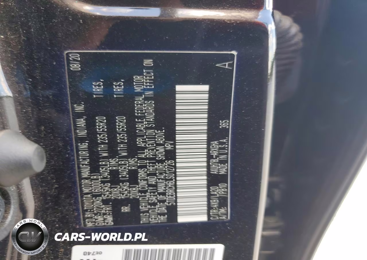 2020 Toyota Highlander Hybrid Platinum VIN:5TDEBRCH6LS012726 - 13