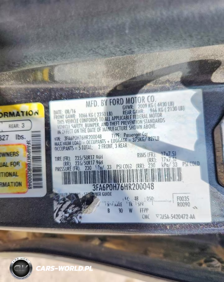 2017 Ford Fusion Se VIN:3FA6P0H76HR200048 - 12