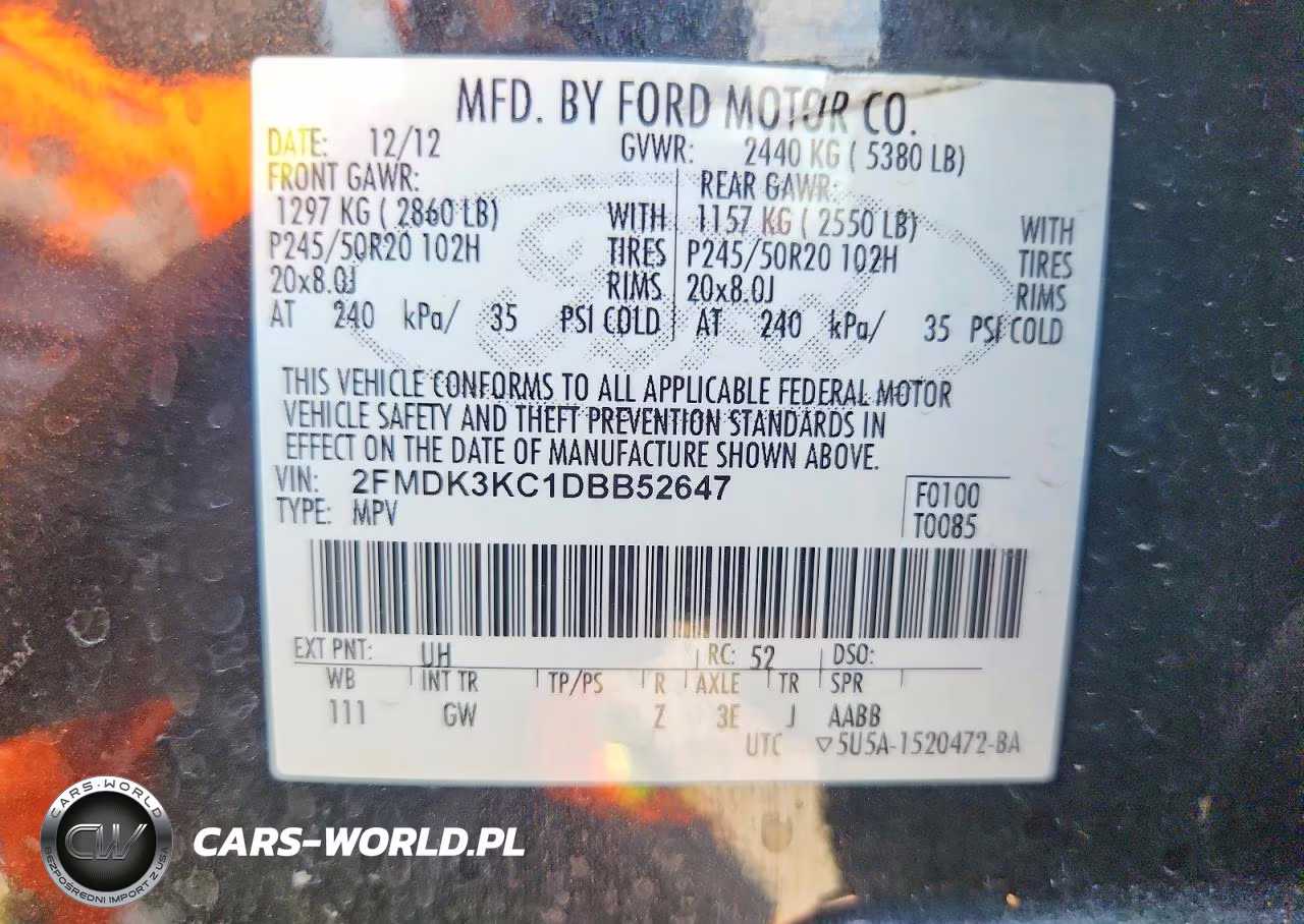2013 Ford Edge Limited VIN:2FMDK3KC1DBB52647 - 12