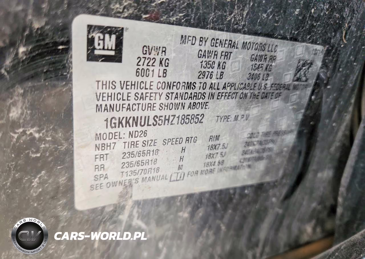 2017 GMC Acadia VIN:1GKKNULS5HZ185852 - 13