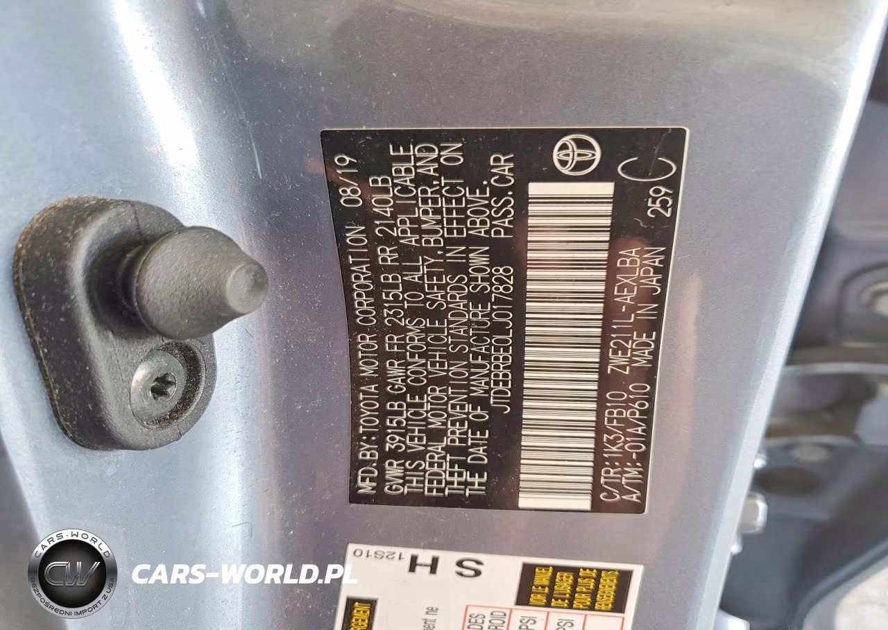 2020 Toyota Corolla Le VIN:JTDEBRBE0LJ017828 - 12