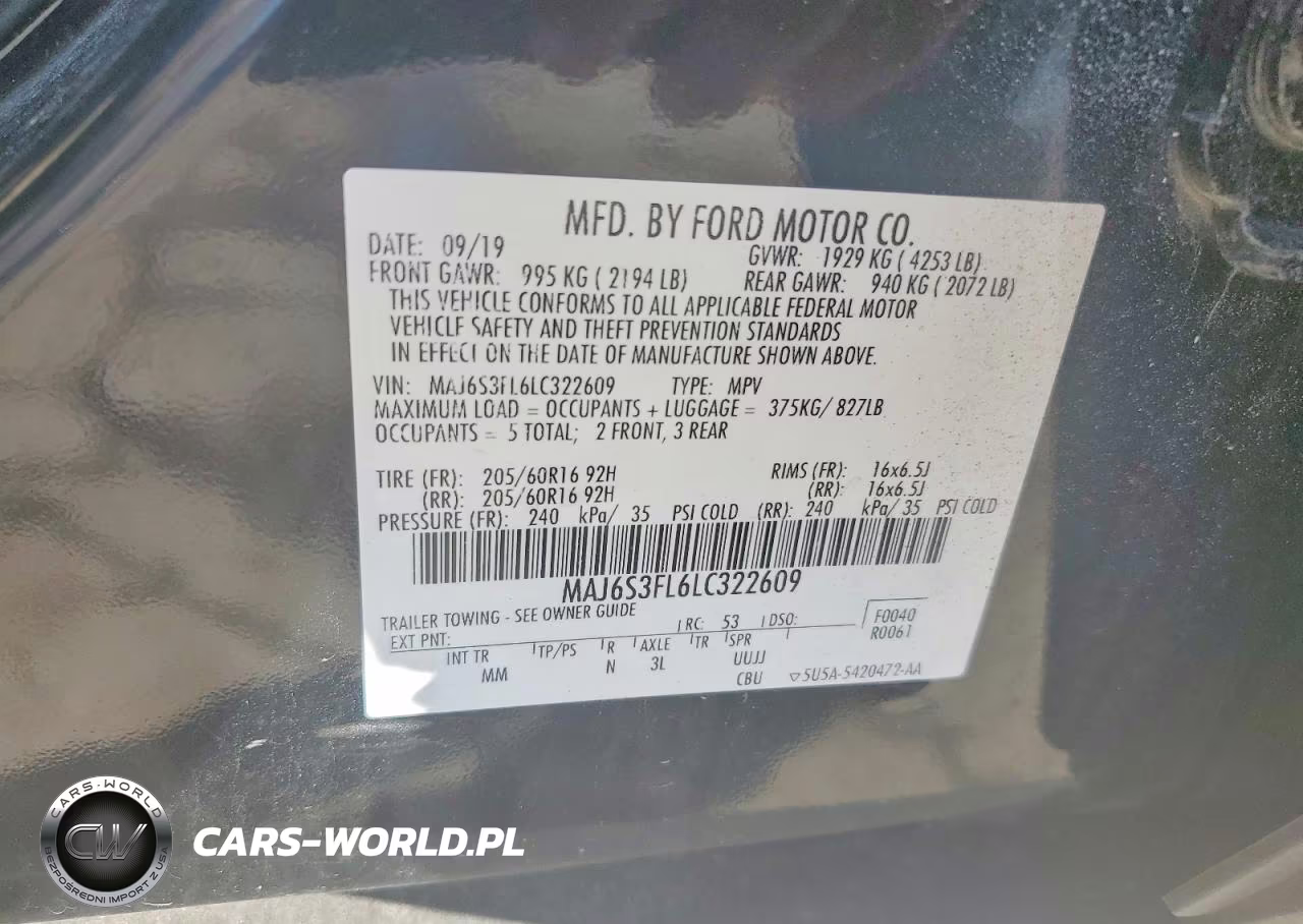 2020 Ford Ecosport S VIN:MAJ6S3FL6LC322609 - 12