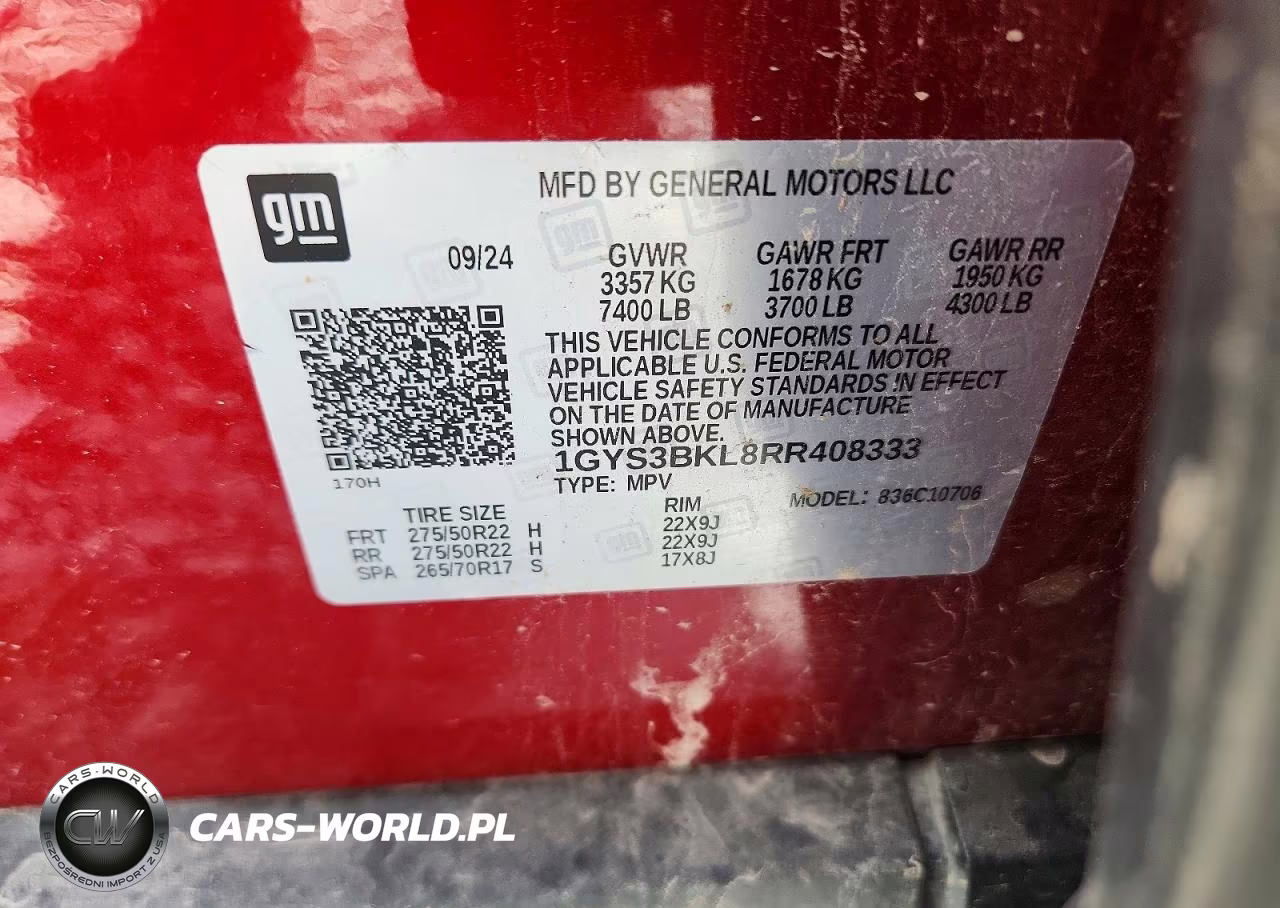 2024 Cadillac Escalade Premium Luxury VIN:1GYS3BKL8RR408333 - 13
