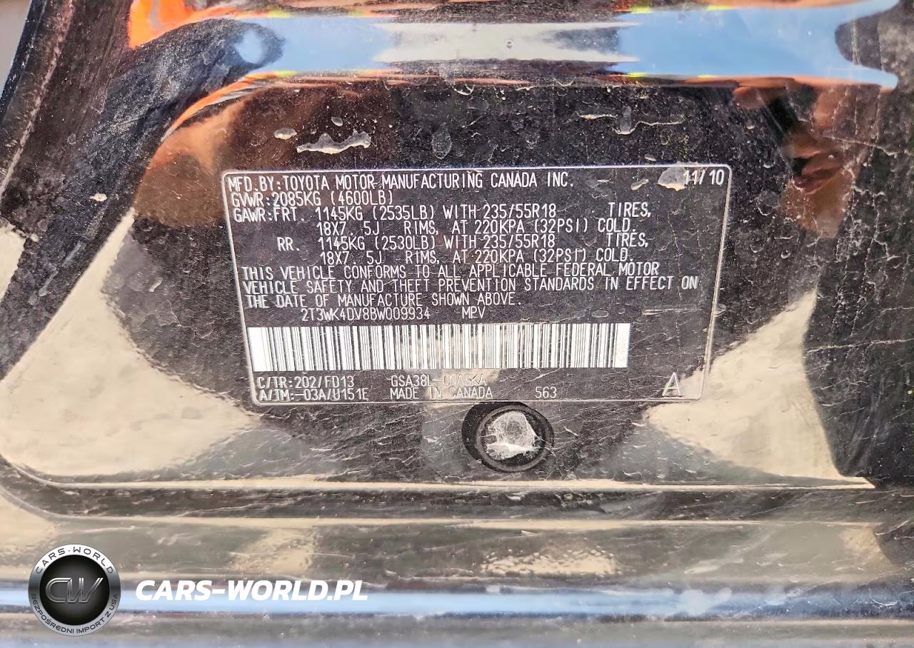 2011 Toyota Rav4 Sport VIN:2T3WK4DV8BW009934 - 13